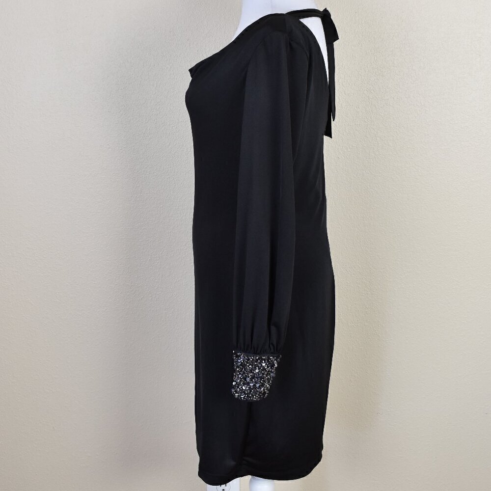 Calvin Klein Formal Sequin Cuff Draped Dress - 8 - Picture 4 of 8